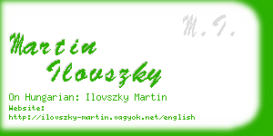 martin ilovszky business card